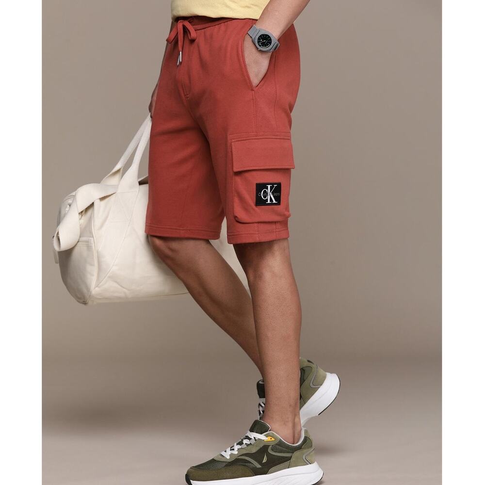 Calvin Klein Men's Small Rust Red Cotton Track Shorts